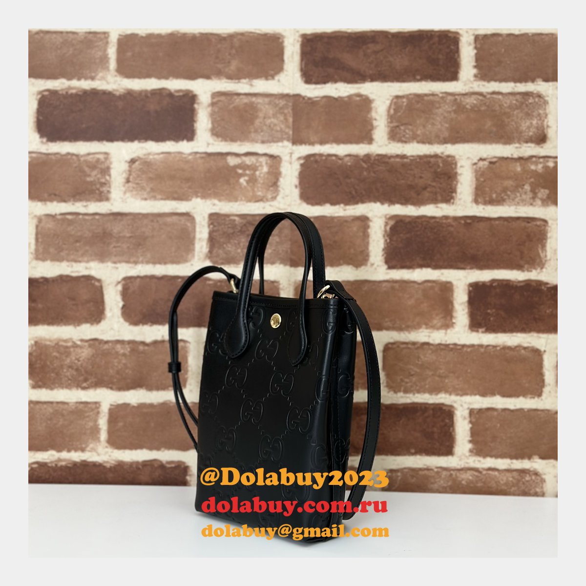 gg crossbody G*u*i 790133 black super aaa+ designer replica bags