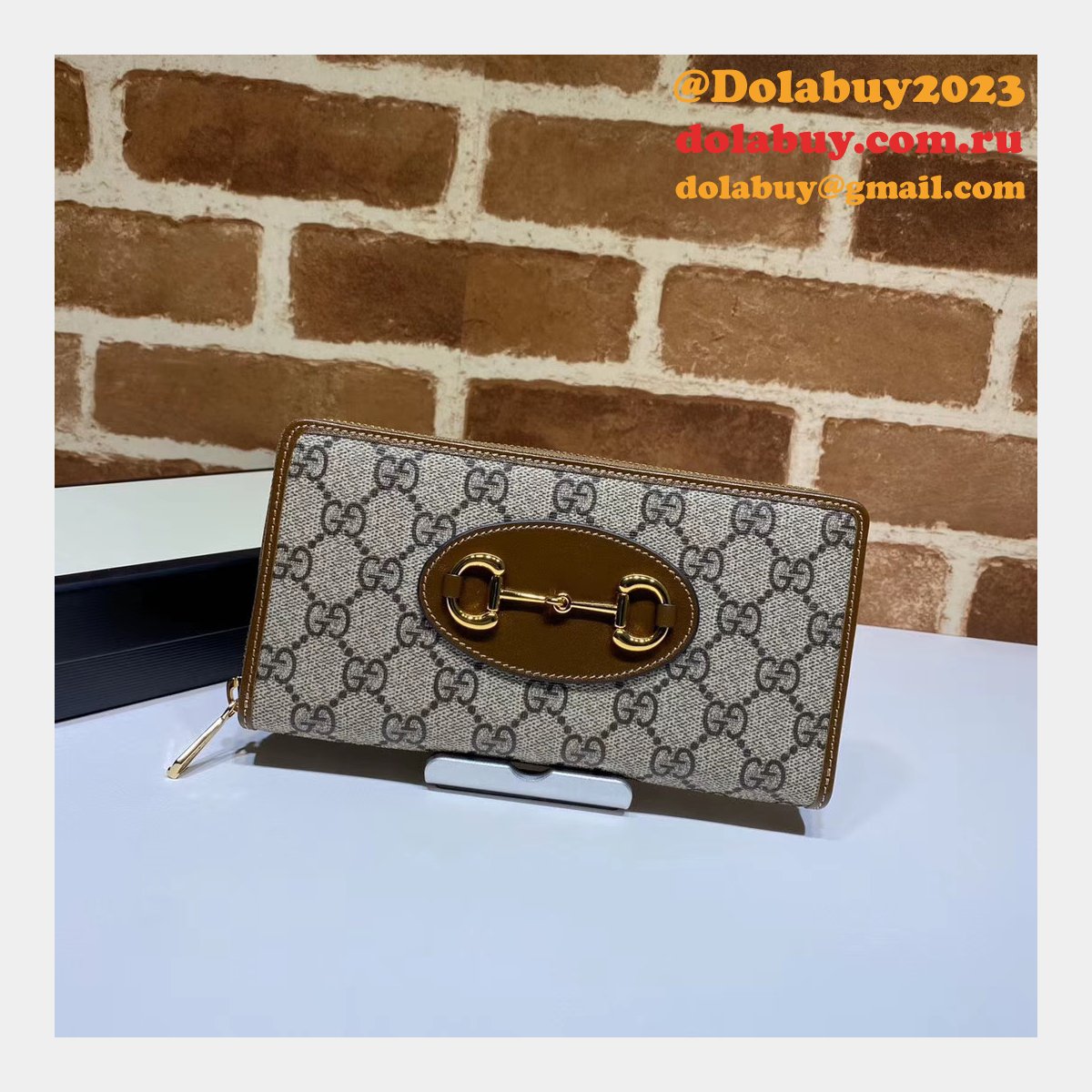 best G*u*i replica 621889  1955 horsebit zip around wallet