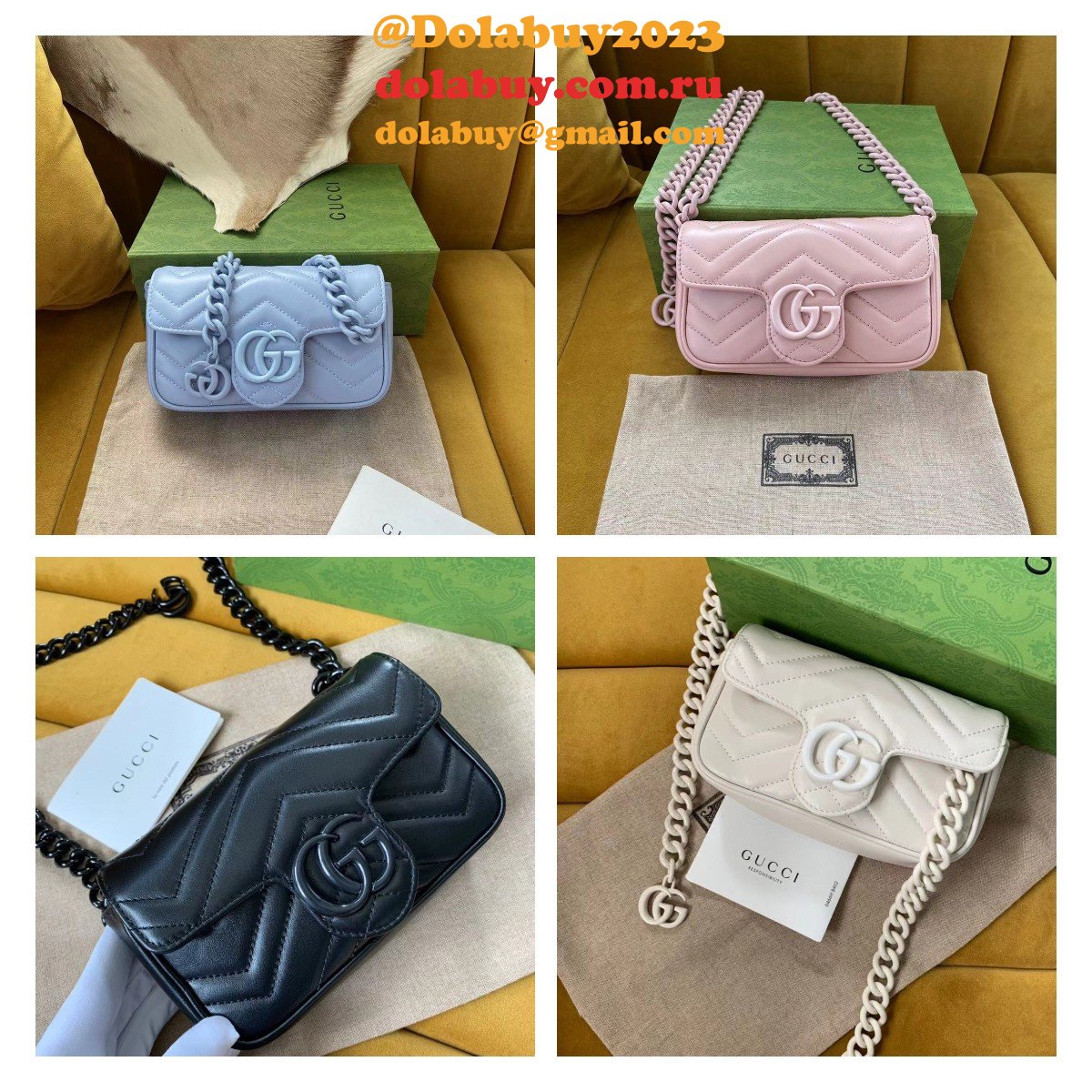 knockoff G*u*i gg marmont matelassé leather super 699757 bag