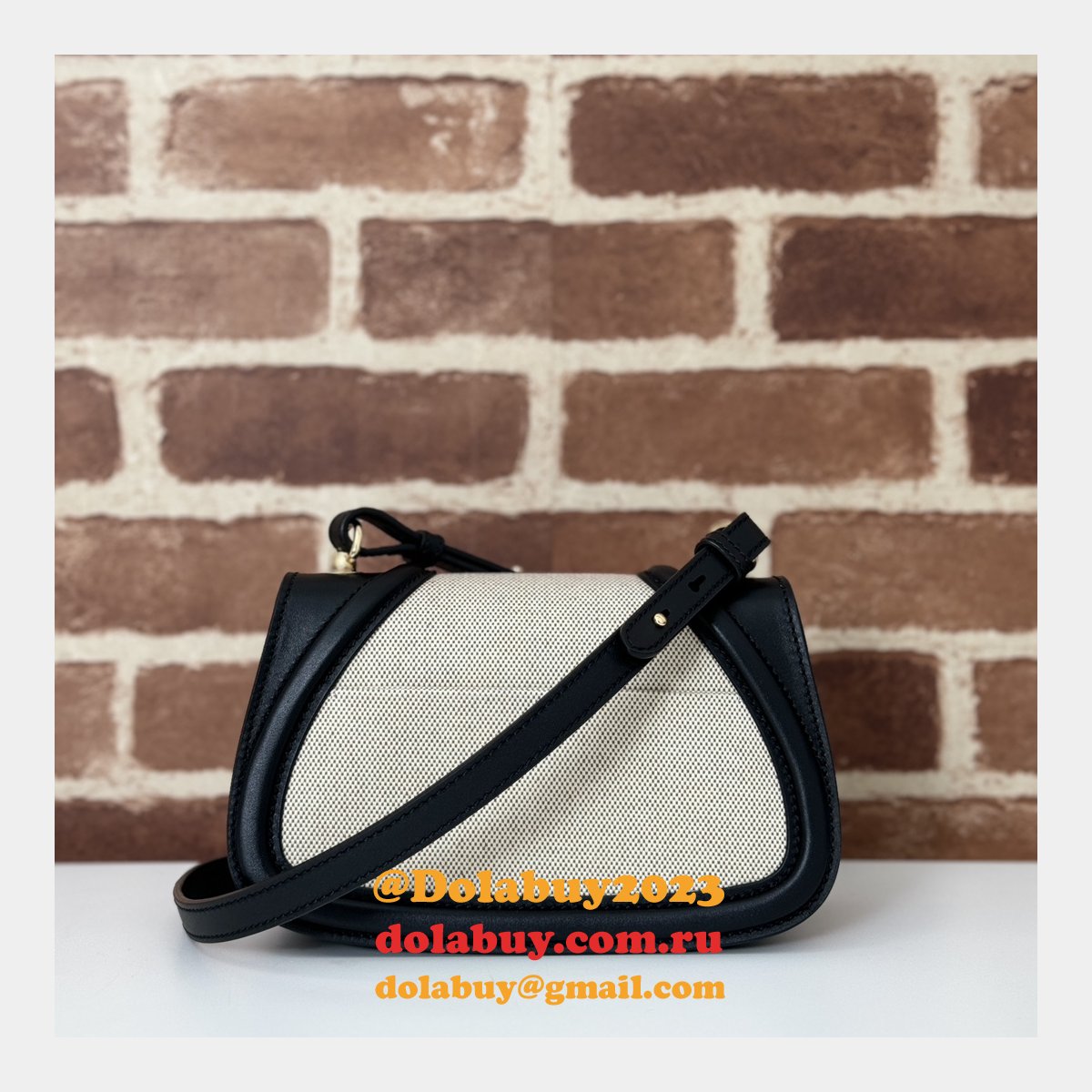G*u*i blondie knockoff 815700 shoulder natural canvas bag