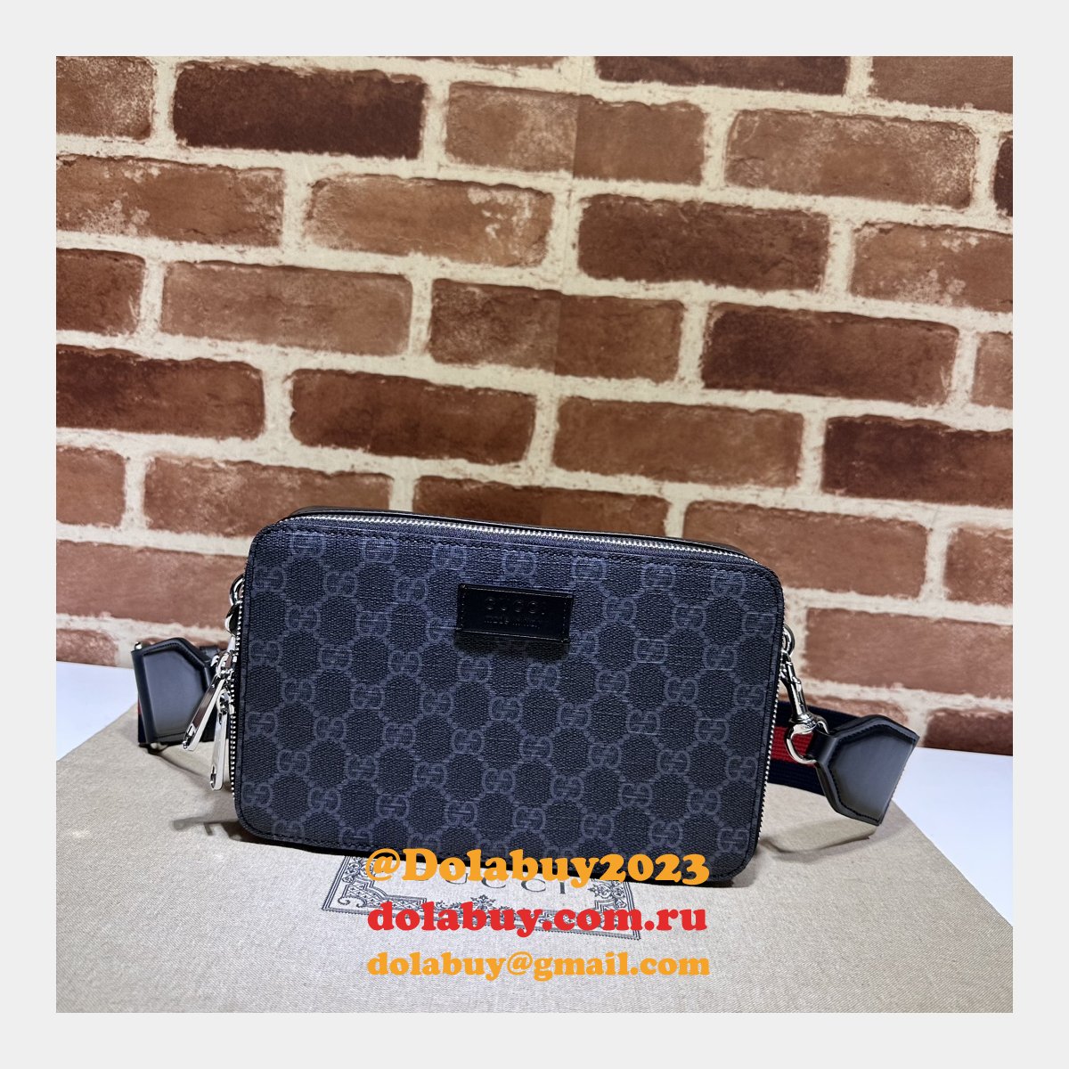 gg supreme leathergoods G*u*i replicas 774161 mens shoulder bag