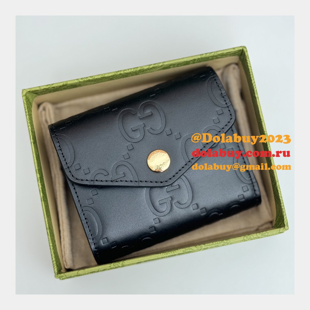 G*u*i knockoff gg compact high quality 772793 wallet