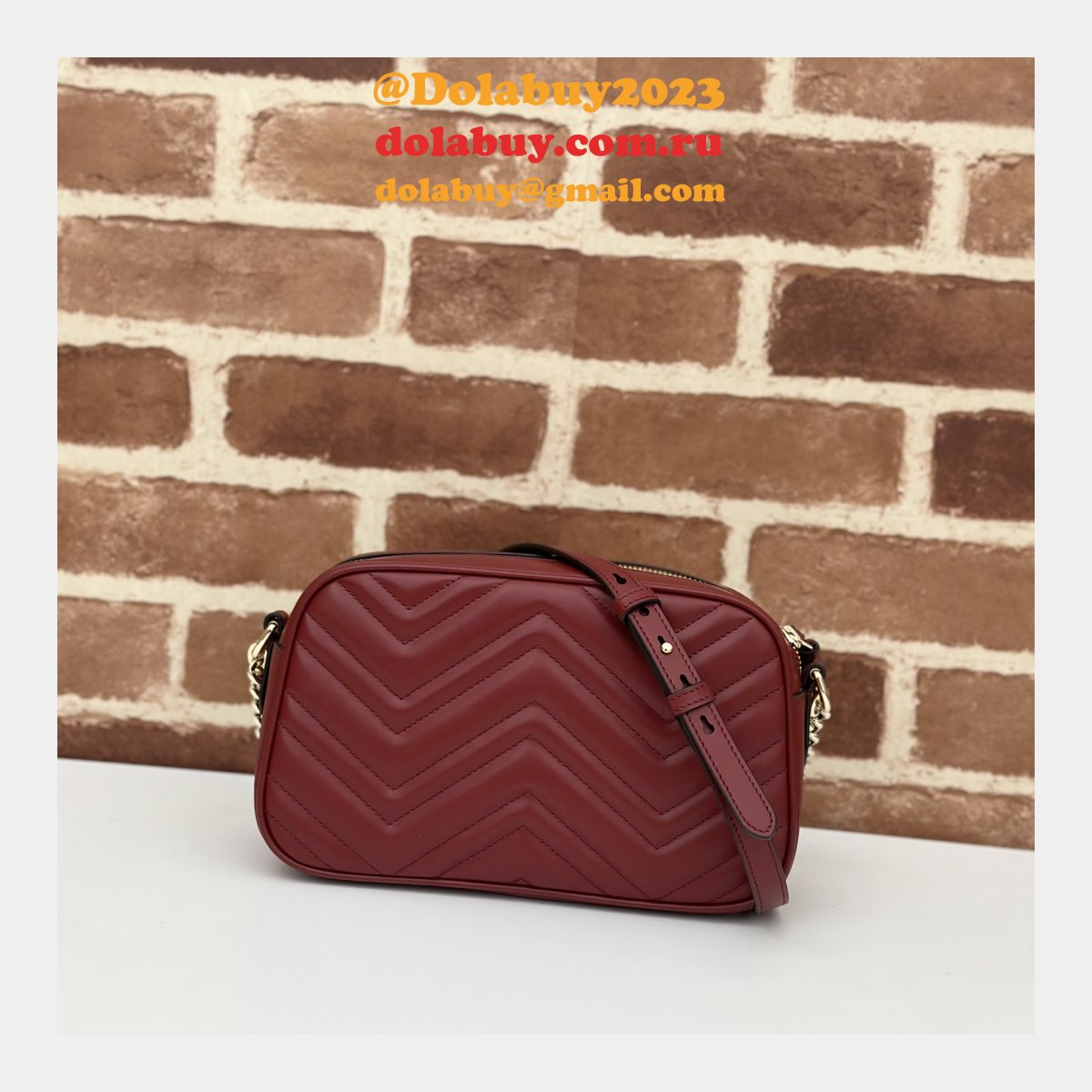 G*u*i perfect knockoff luxury 447632 gg marmont small matelassé shoulder red bag