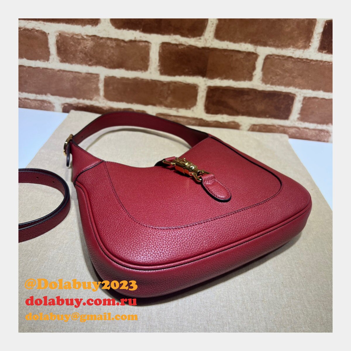 best quality fake G*u*i 636709 jackie 1961 natural grain bag