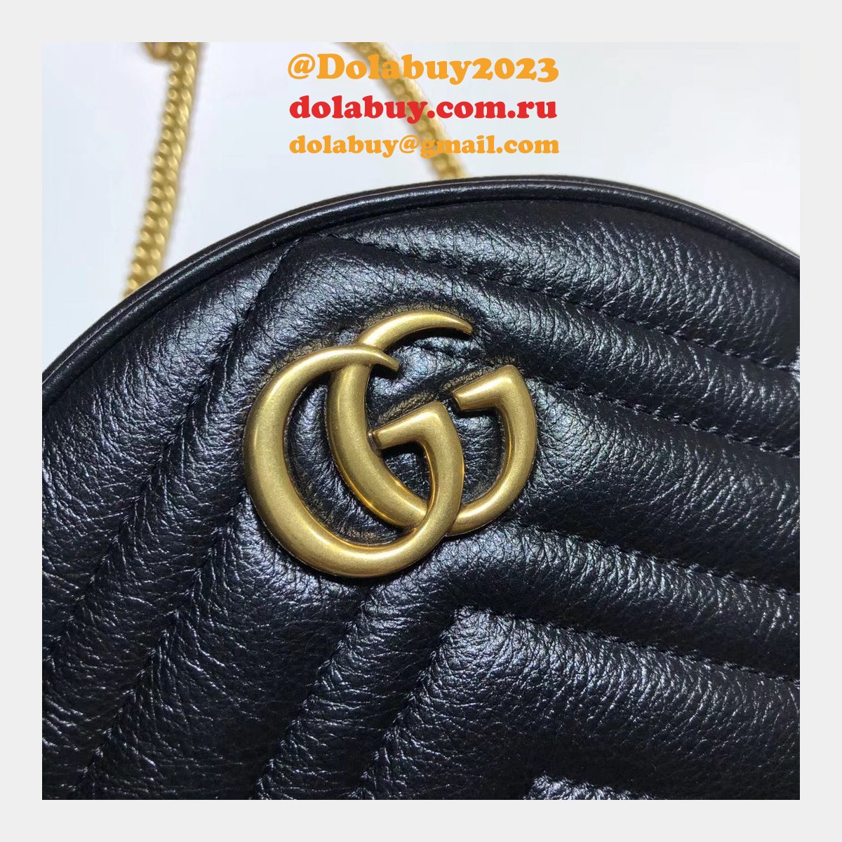 top quality 550154 G*u*i gg marmont mini round shoulder bag