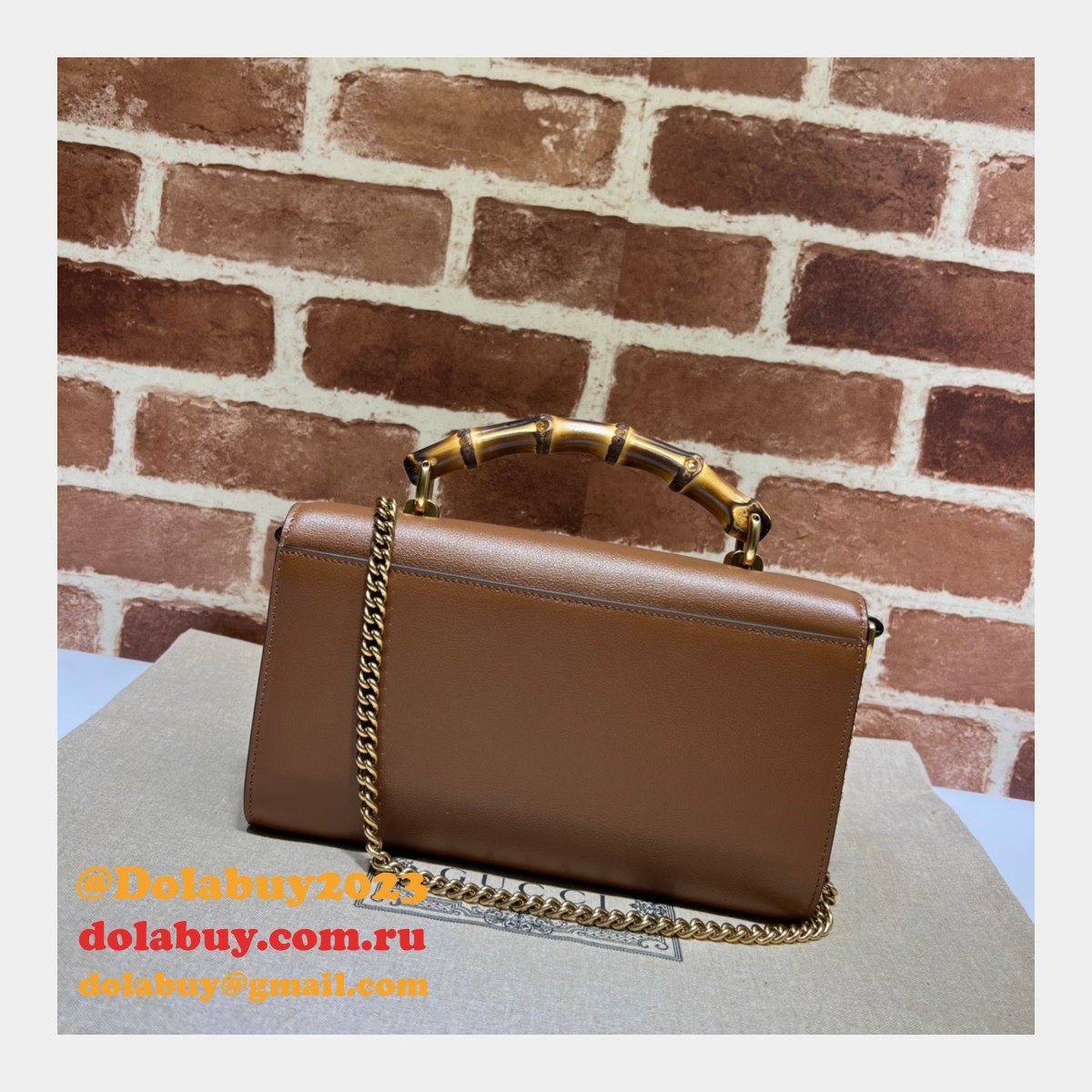 G*u*i replica 675794 diana small shoulder bag in black/brown