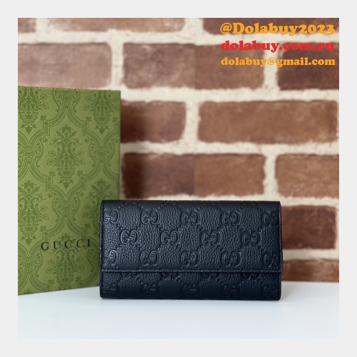 G*u*i gg emblem continental wallet continental knockoff 815922