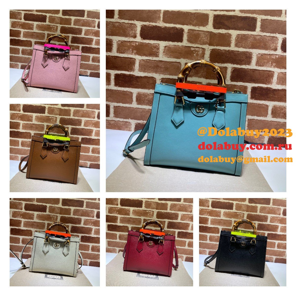 aaa replica designer G*u*i 660195 diana small tote leather handbags