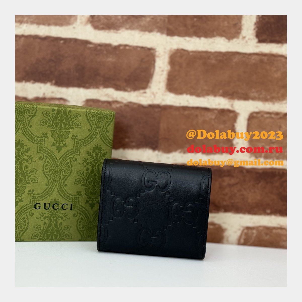 G*u*i knockoff gg compact high quality 772793 wallet