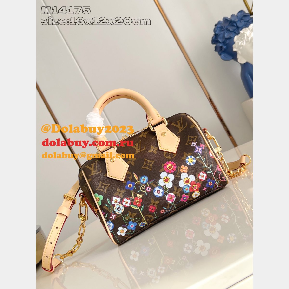 Louis Vuitton M14175 LV x TM Speedy Bandoulière 20 Monogram Lcons Bag