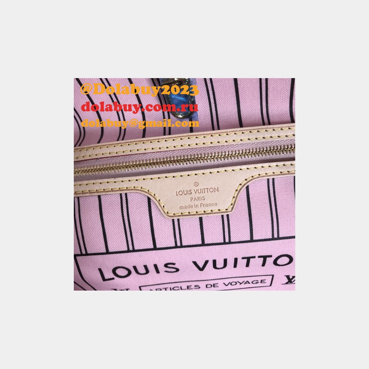 TOP QUALITY LOUIS VUITTONS NEVERFULLS GM M40990 pink 40CM