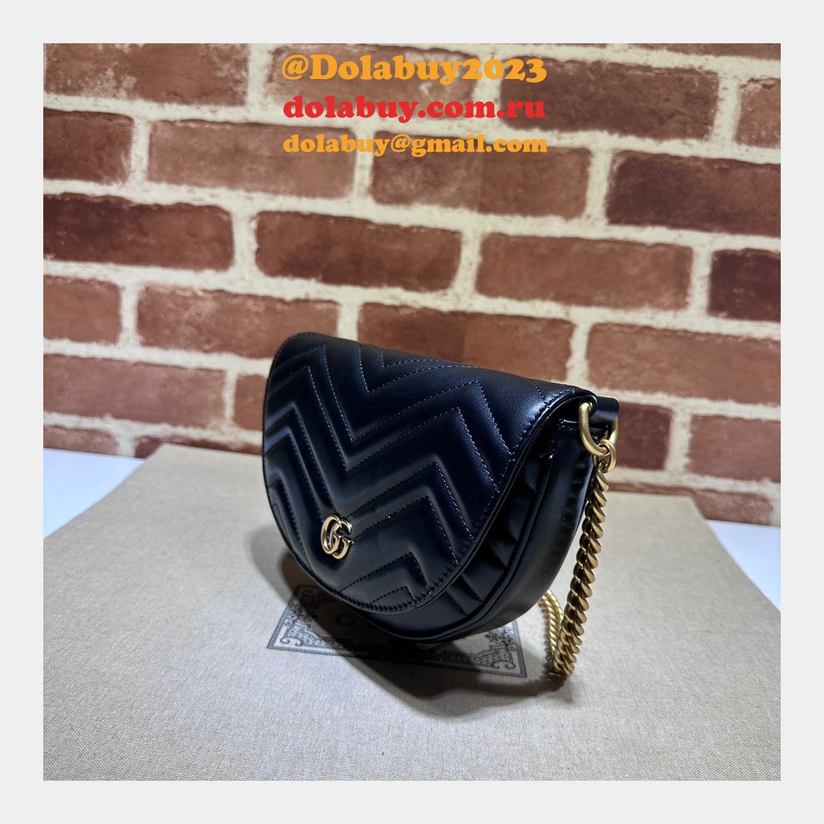 offers 1:1 replica G*u*i gg marmont 746431 matelassé chain bag