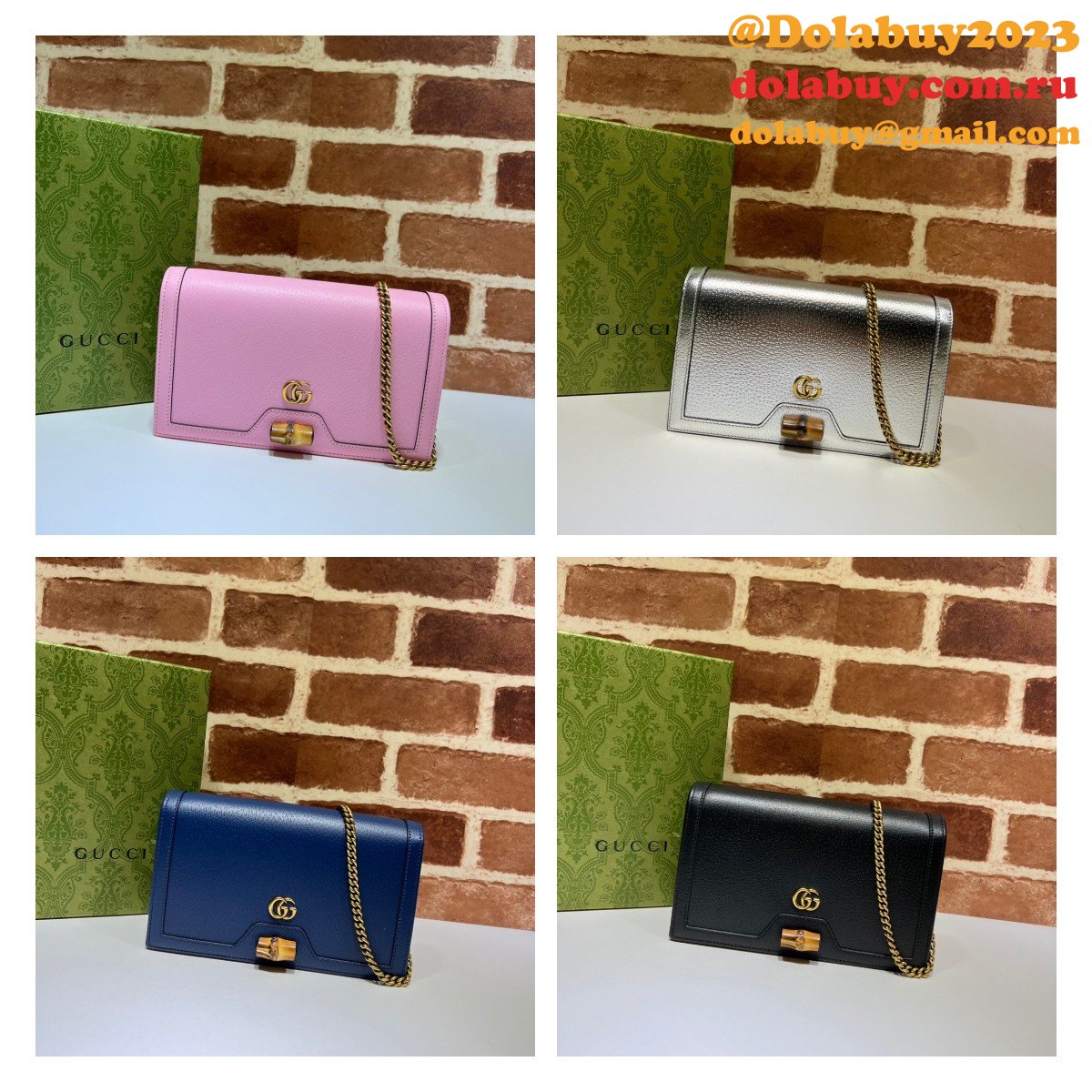 the G*u*i best diana replicas bag with bamboo 696817