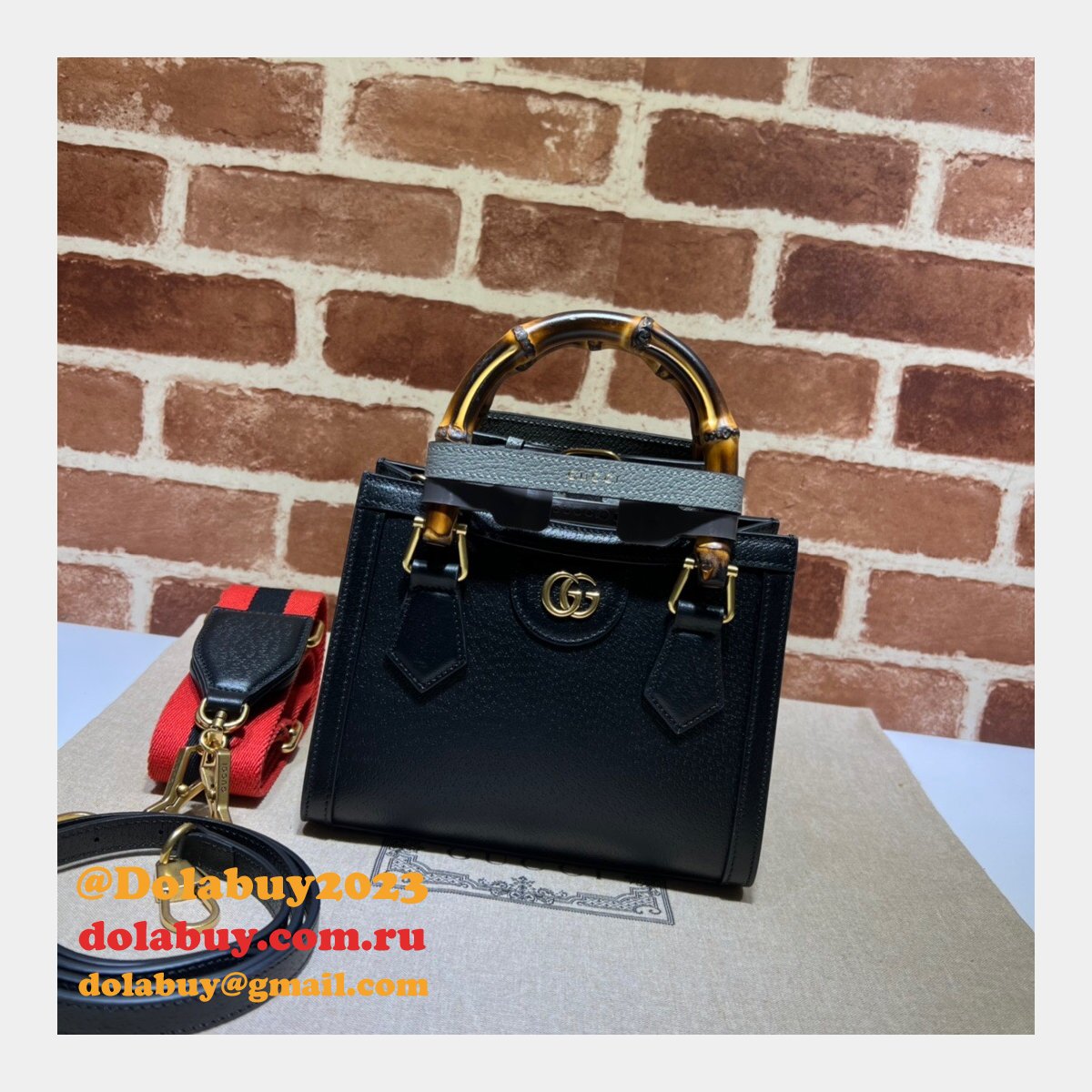 G*u*i designer replica 702732 diana mini tote bag leather