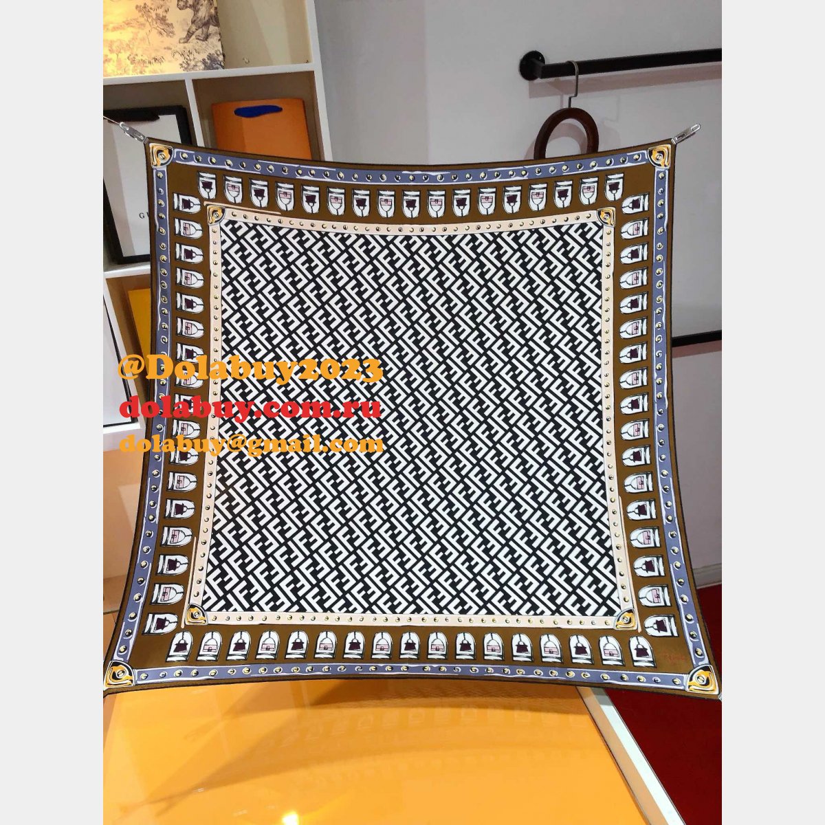 top quality F**di silk twill