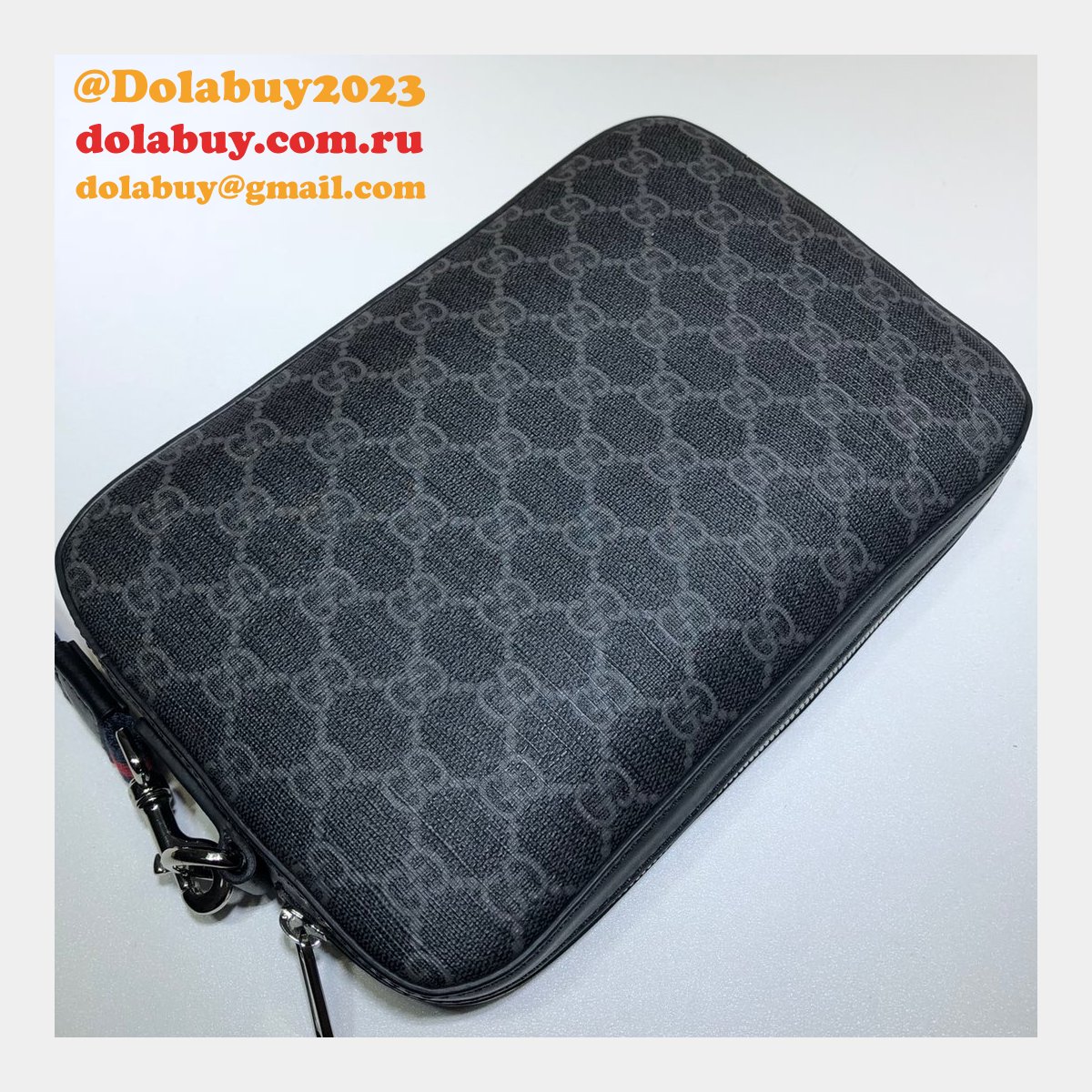 designer gg black mens top quality 495562 G*u*i replica bag
