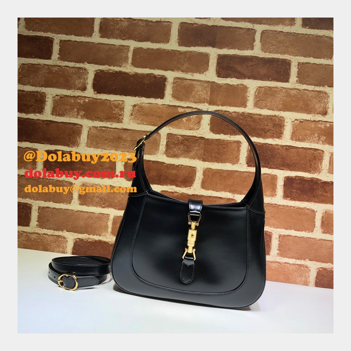 designer replica G*u*i jackie 1961 hobo bag 636709 leather