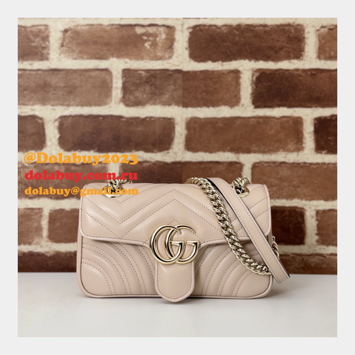 G*u*i top quality 446744 gg marmont crossbody matelassé bag