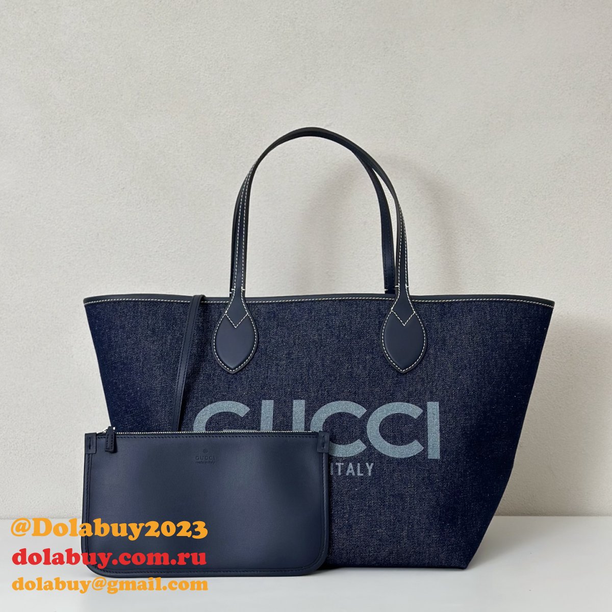 G*u*i totissima shoulder tote gg denim 820481 uk bag