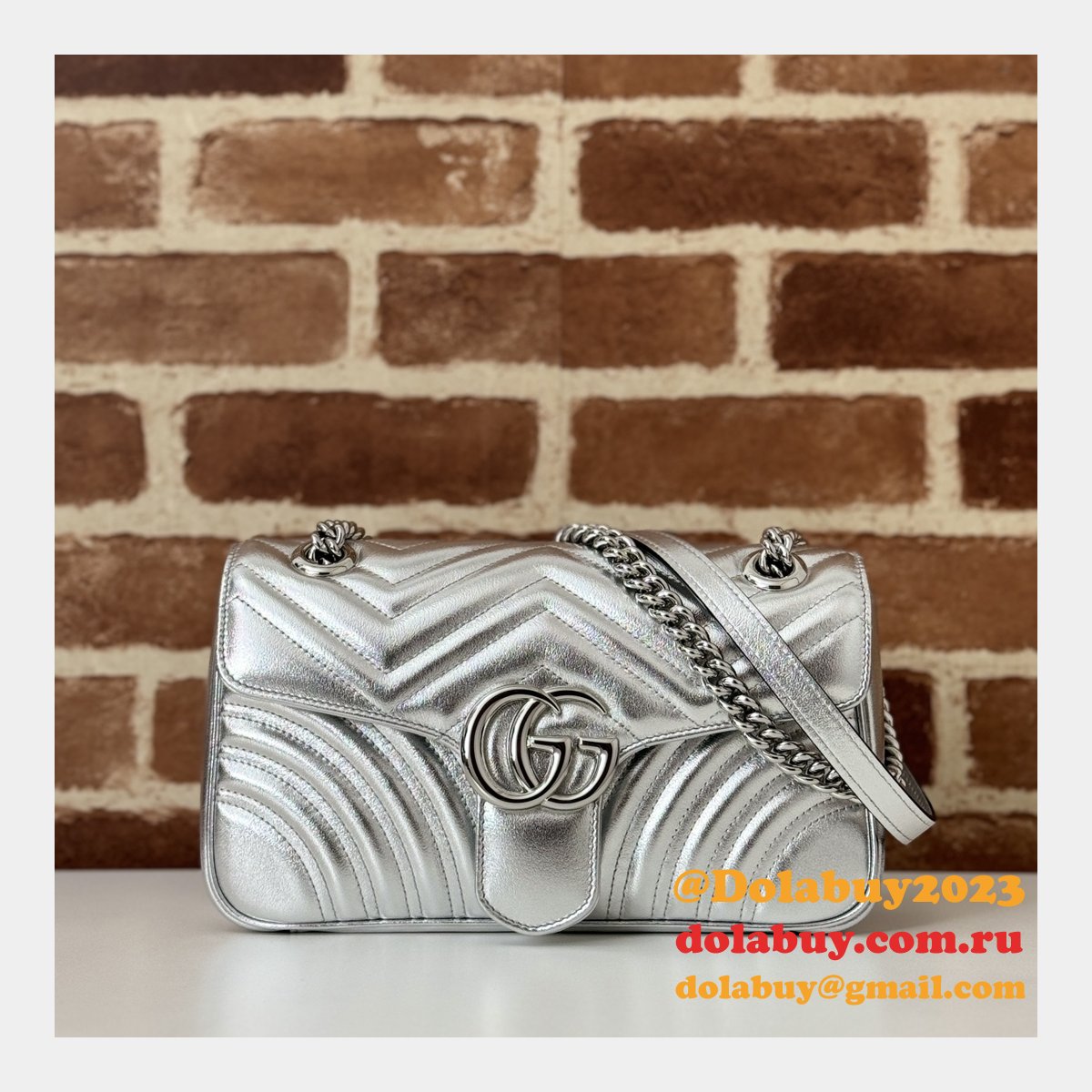 inspired G*u*i 443497 gg marmont small shoulder top quality bag