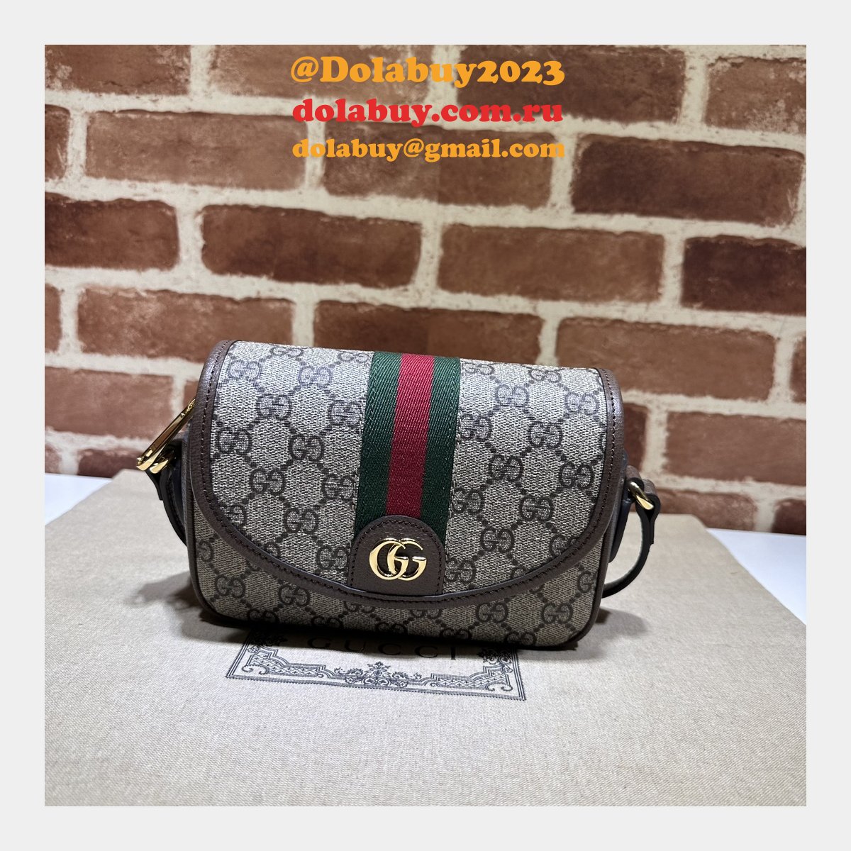 ophidia 772239 1:1 mirror gg G*u*i shoulder knockoff bag
