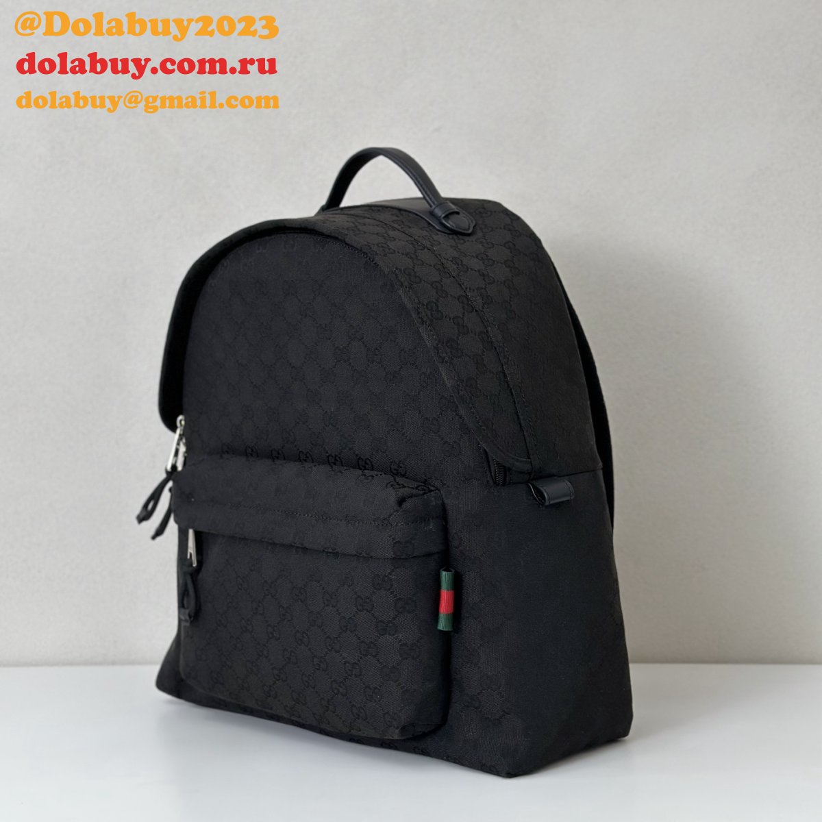 G*u*i medium gg backpack with web men 824624 replica bag