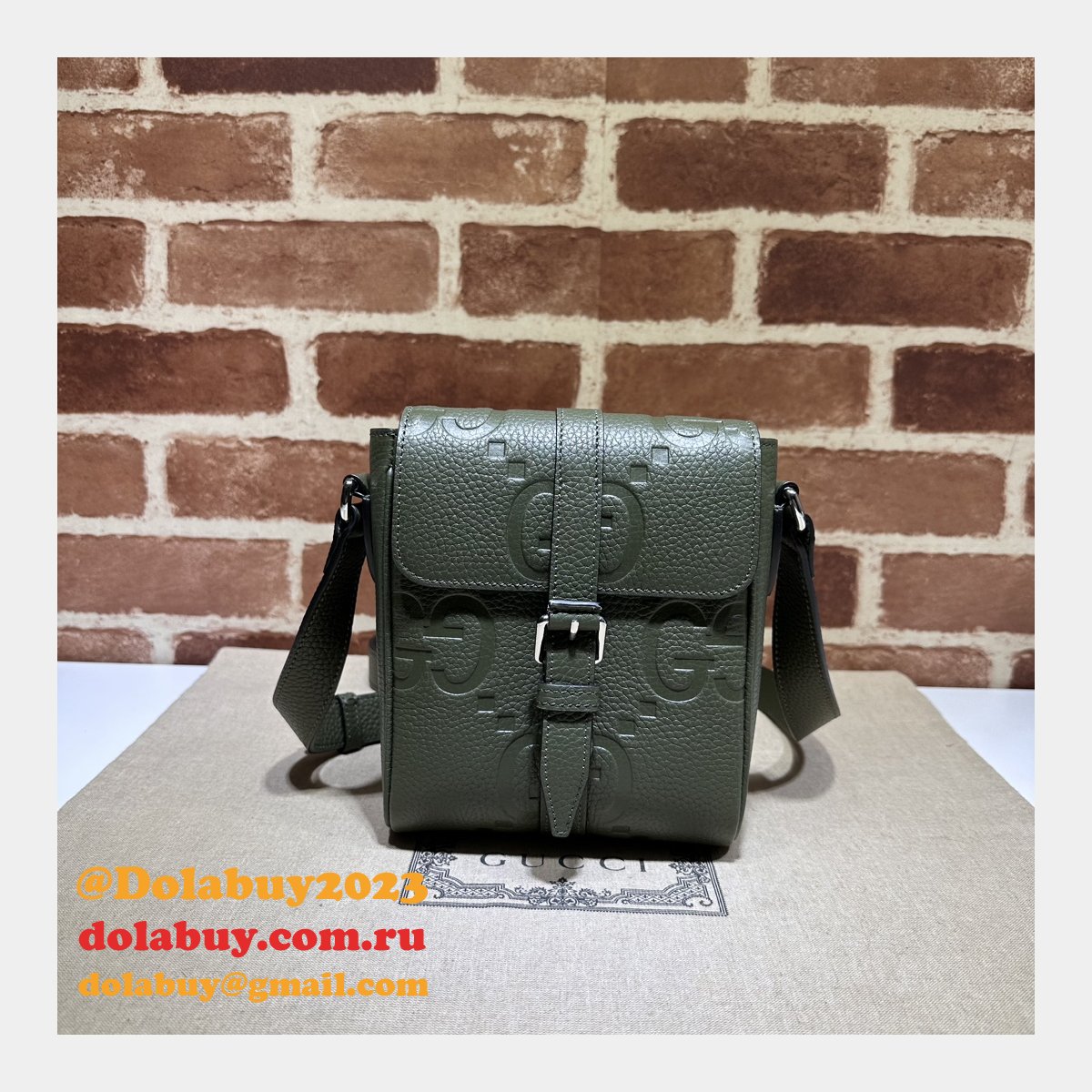 jumbo gg 1:1 mirror messenger 760235 G*u*i replica bag