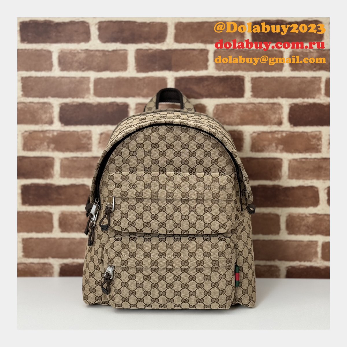 replica mens backpack G*u*i 800265 high quality bag