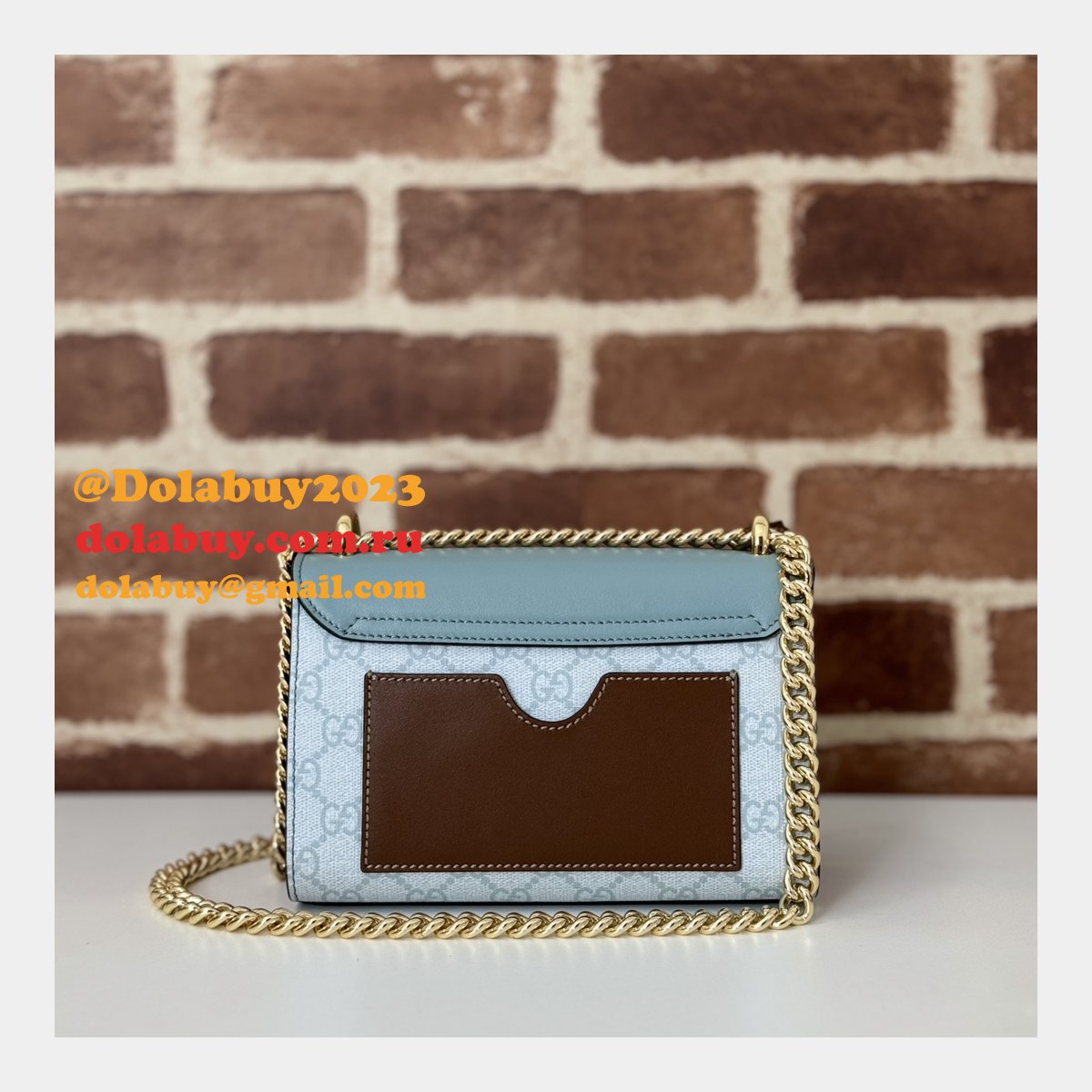 luxury padlock G*u*i copy gg shoulder 409487 bag