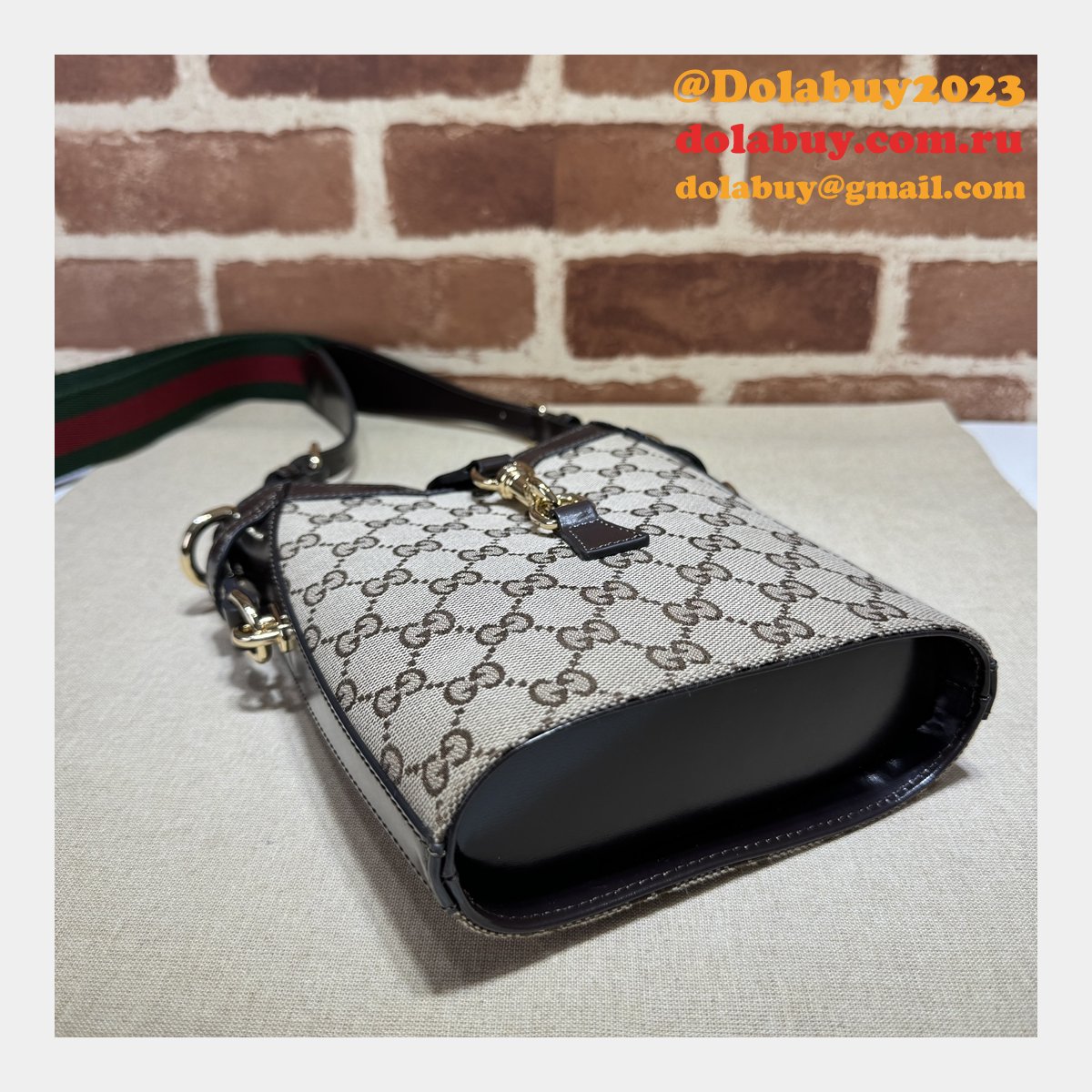 original gg small 782919 G*u*i designer fake bucket bag