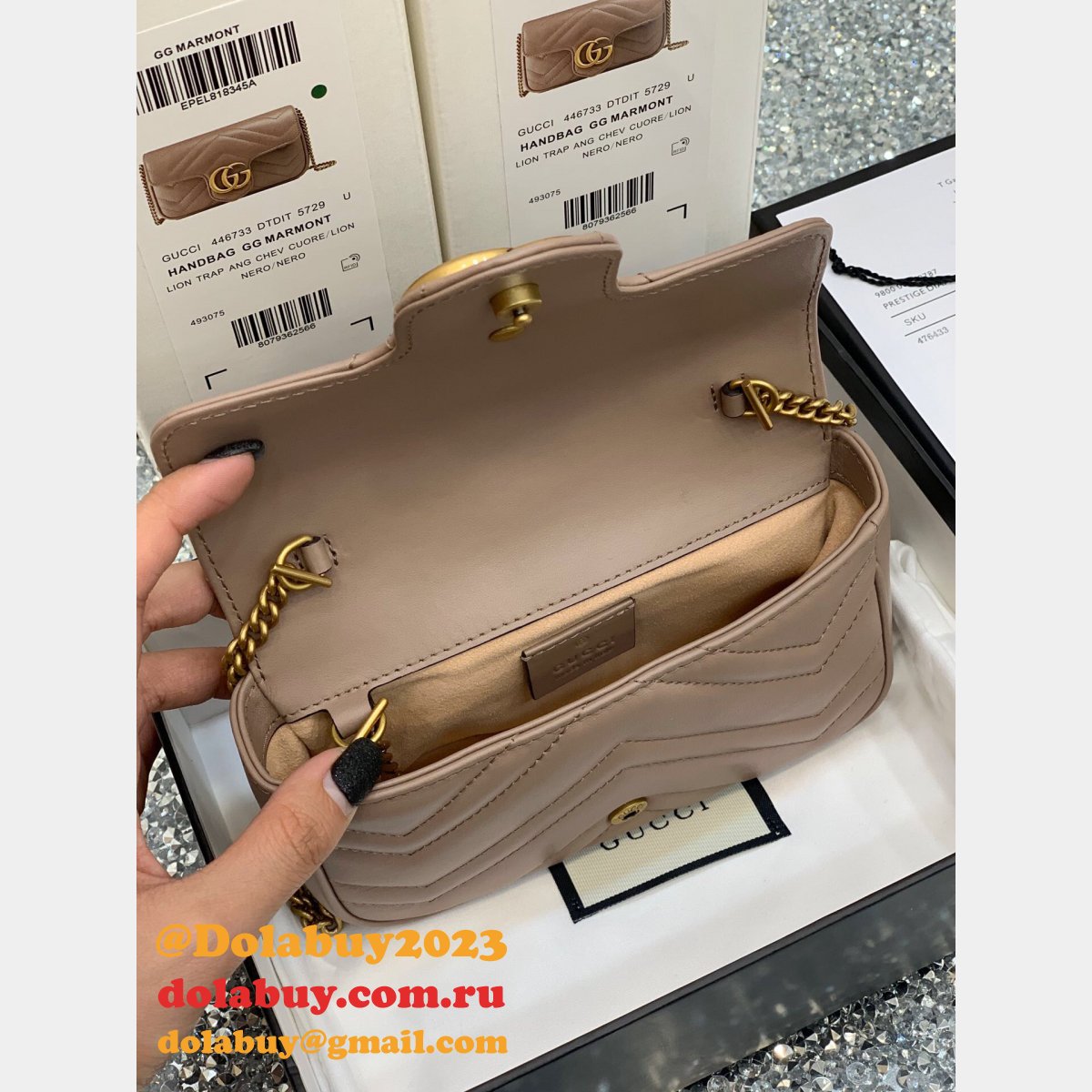 G*u*i wholesale gg marmont mini chain shoulder 476433 bag