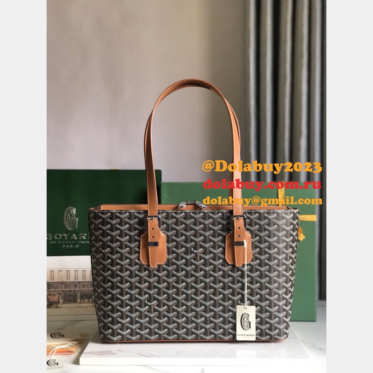 Top Quality 1:1 Mirror Goyardine Marquises Tote 020175
