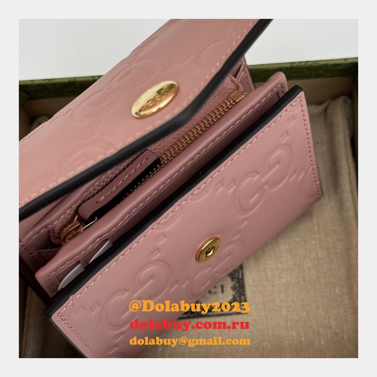 G*u*i knockoff gg compact high quality 772793 wallet