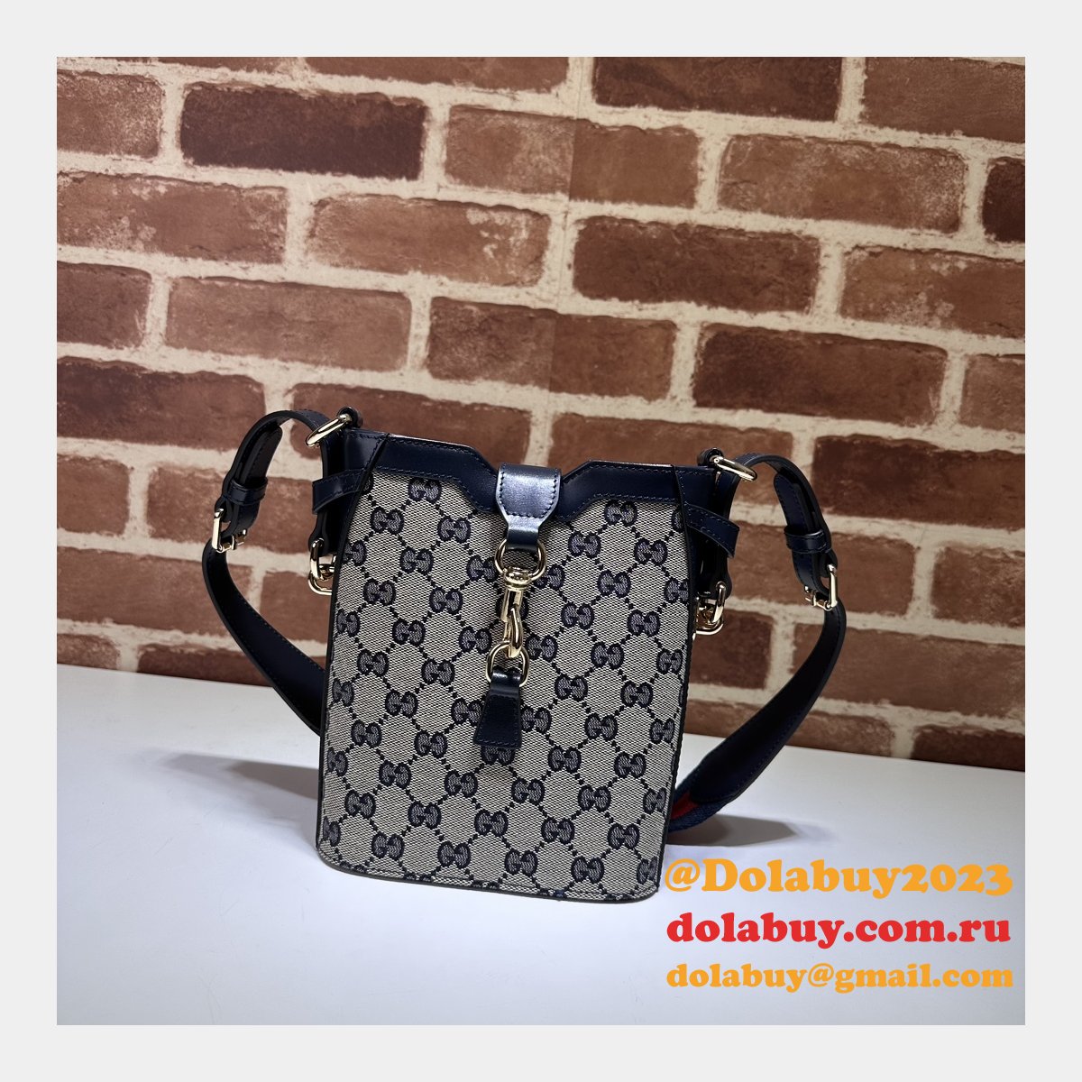 original gg small 782919 G*u*i designer fake bucket bag