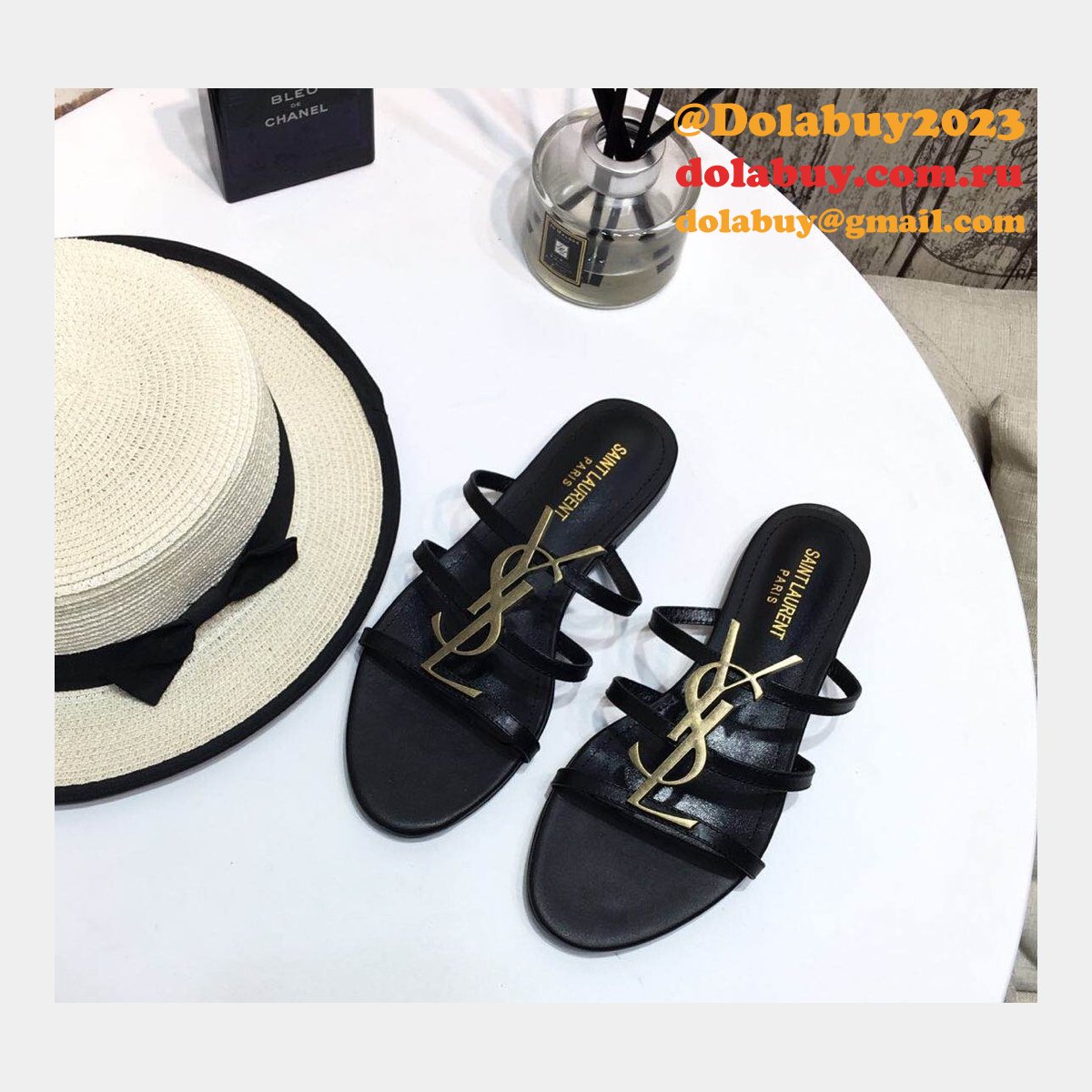 Saint Laurent Flat Sandals 001