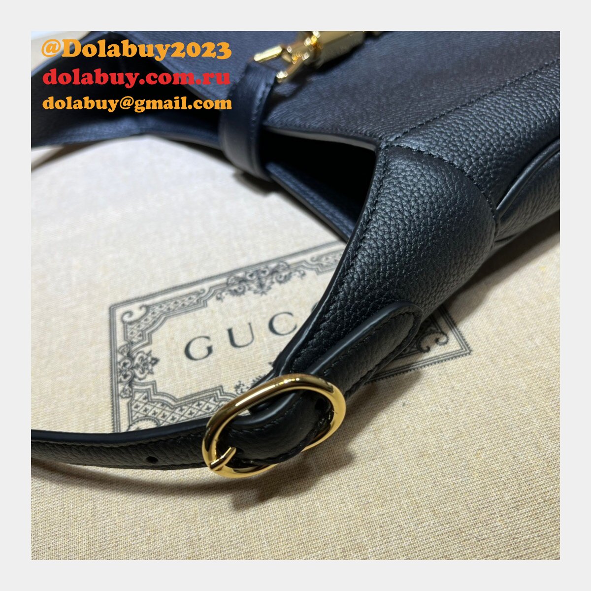 best quality fake G*u*i 636709 jackie 1961 natural grain bag
