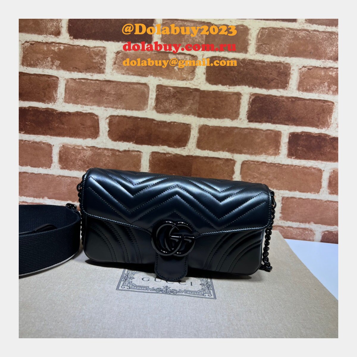 G*u*i 1:1 high quality replica gg marmont shoulder 734814 bag
