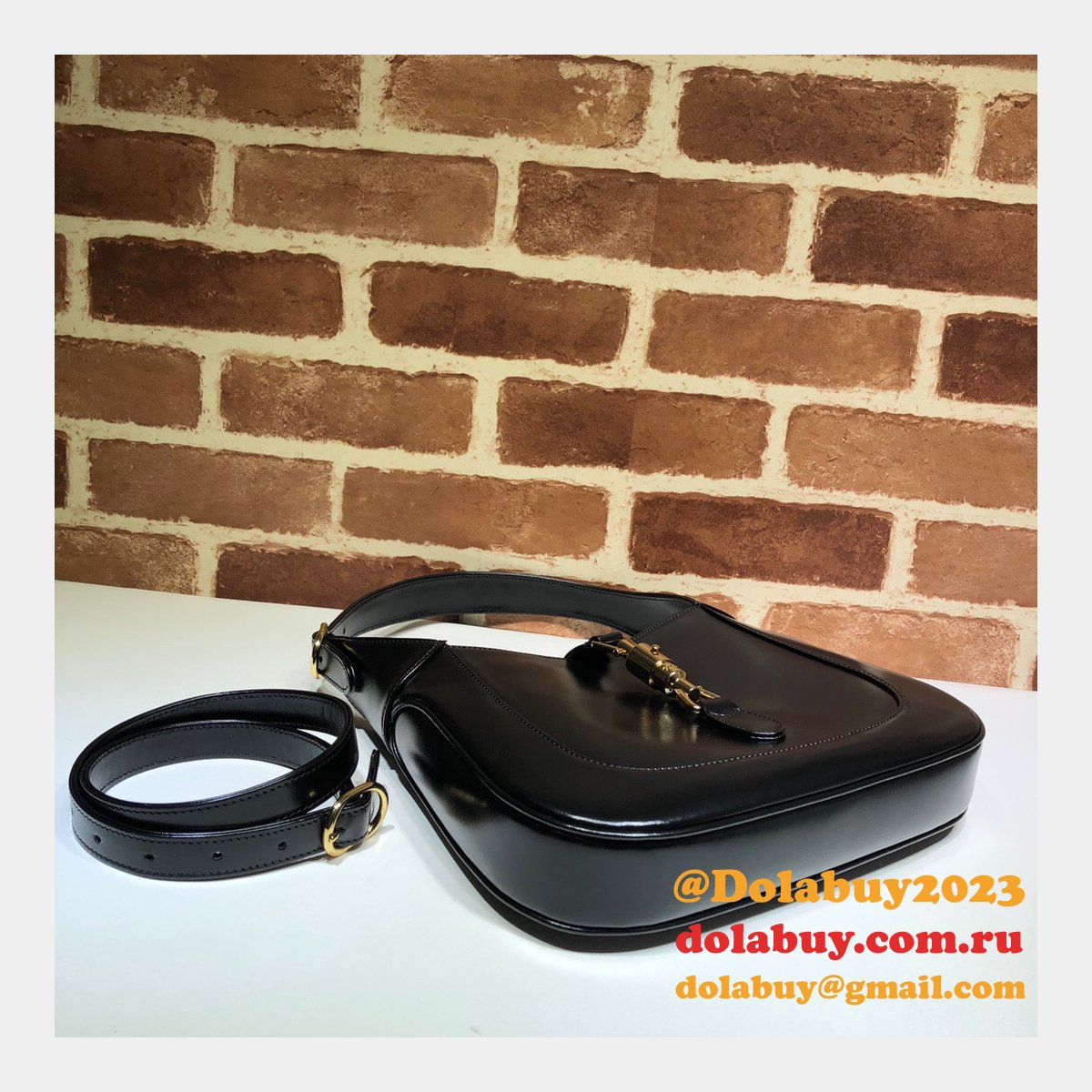 designer replica G*u*i jackie 1961 hobo bag 636709 leather